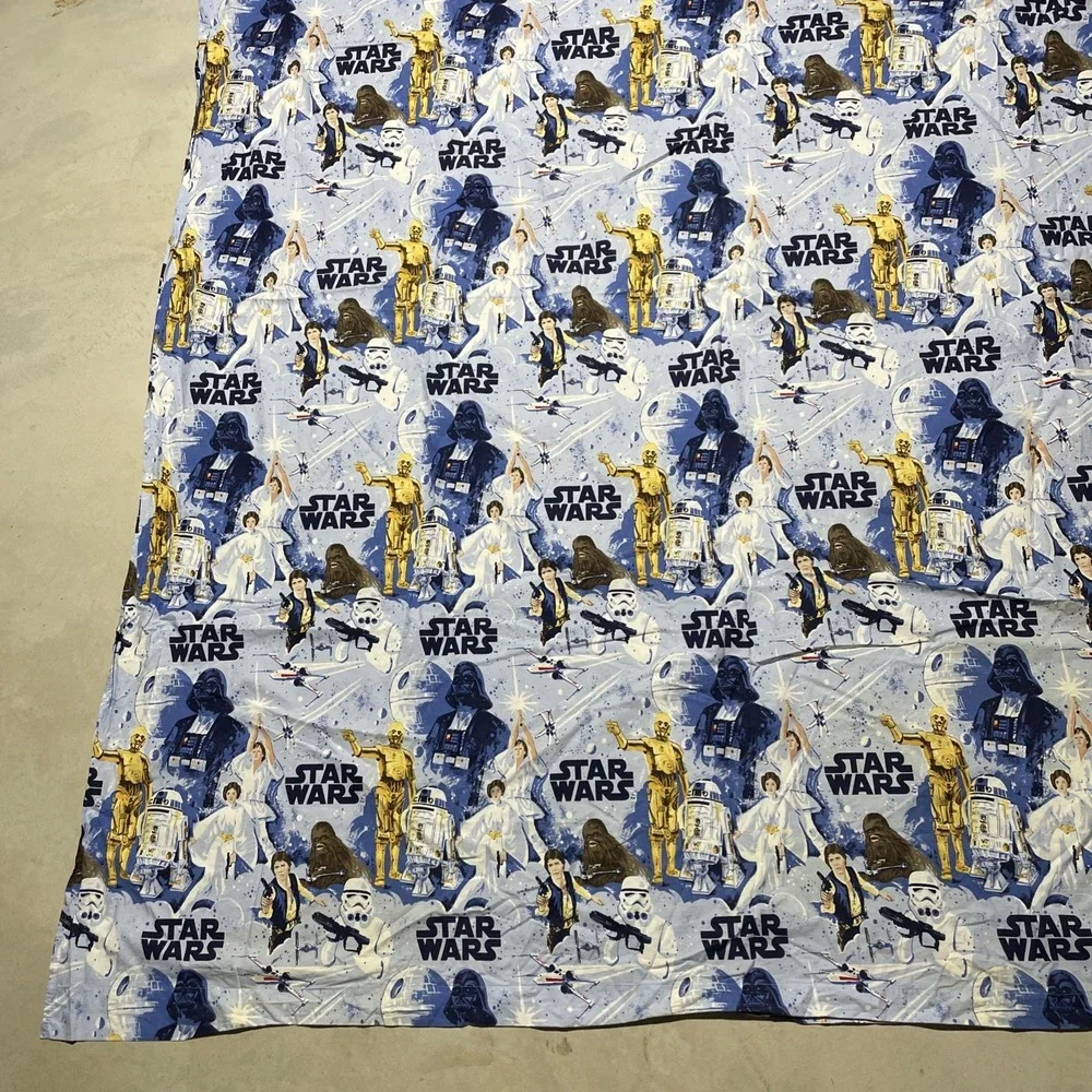 Pottery Barn Kids Star Wars Droid Organic Cotton Flat Sheet 88